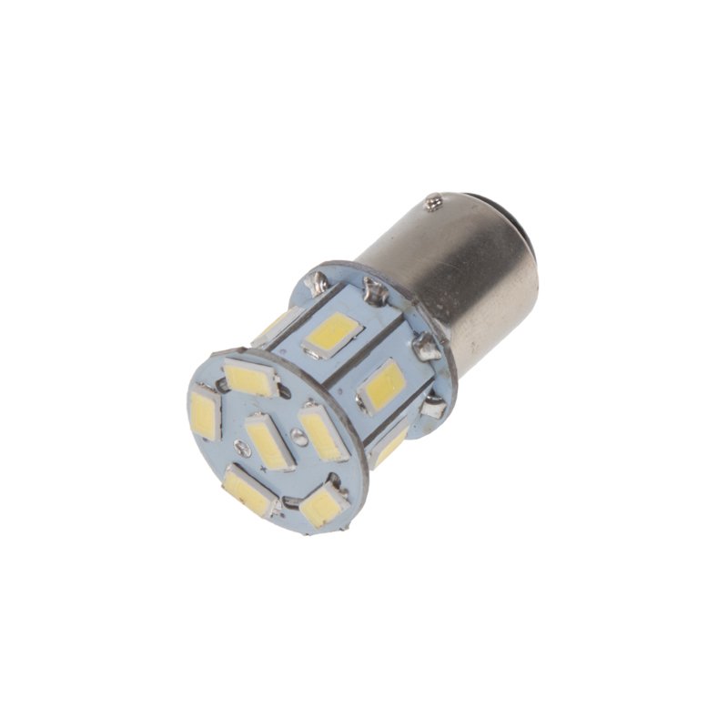 LED BAZ15d (dvouvlákno) bílá, 12V, 13LED/3SMD (95190) 2 ks