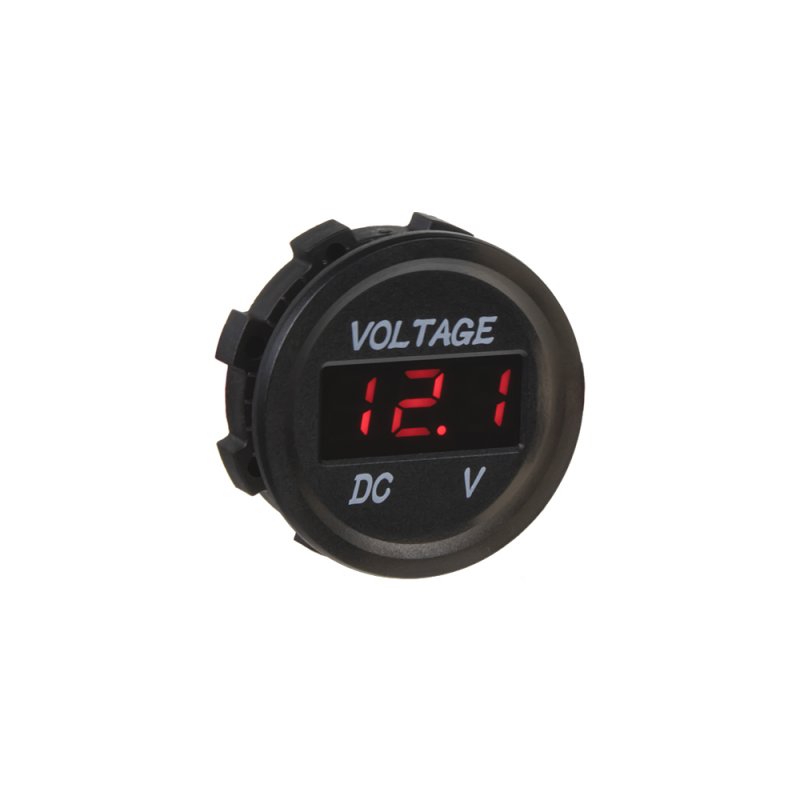 Digitální voltmetr 5-48V červený (34530)