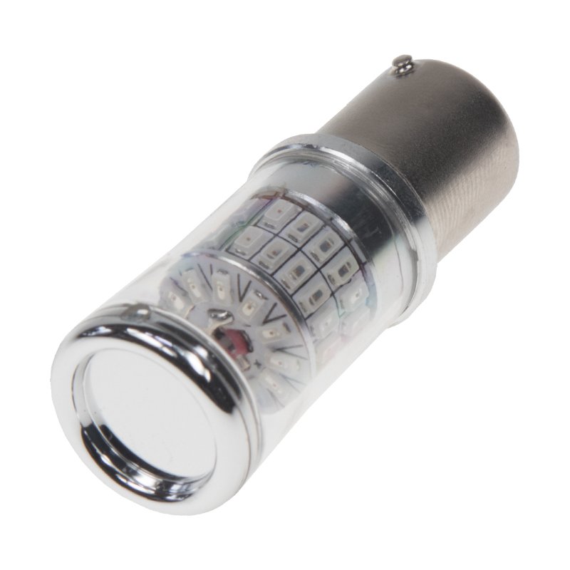 TURBO LED 12-24V s paticí BA15S, 48W červená (95T-BA15S-48Wr) 2 ks