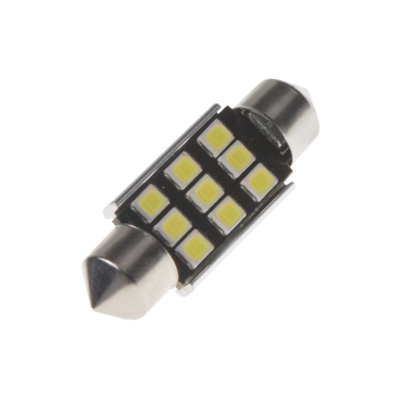 LED sufit (36mm) bílá, 12V, 9LED/2835SMD s chladičem (9523013cb) 2 ks