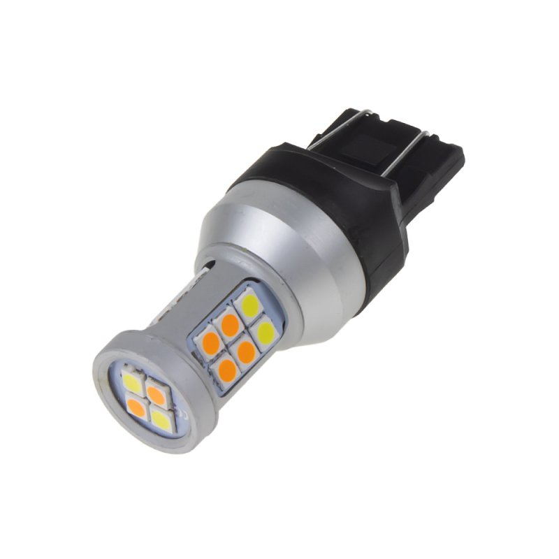 LED T20 (7443) bílá/oranžová, 12-24V, 22LED/5630SMD (95242) 2 ks