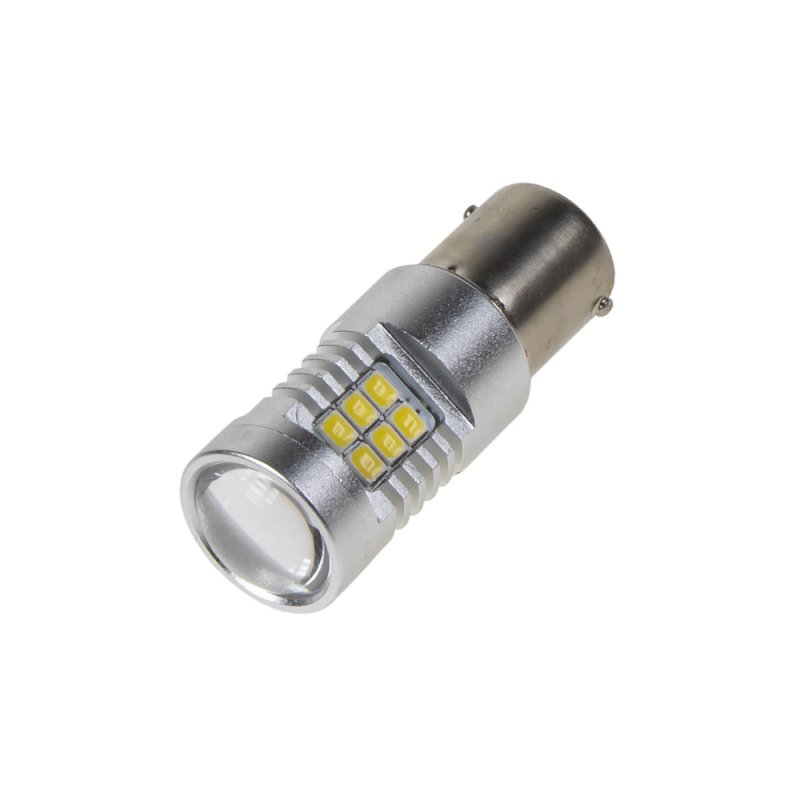 LED BA15s bílá, 12-24V, 21LED/2835SMD (95C-BA15S-21) 2 ks