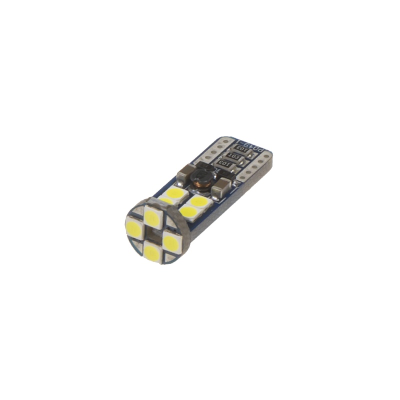 LED T10 bílá, 12-24V, 12LED/3030SMD (952022cb) 2 ks