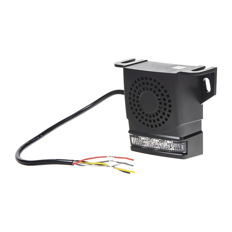 Signalizace couvání 10-80V, 92-107dB, ECE R10, se stroboskopem (kf88)