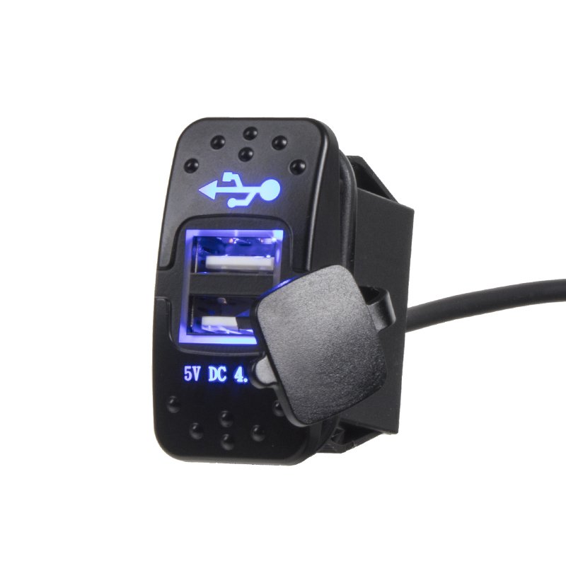 2x USB zásuvka Rocker 12/24V, 4,2A (34560)