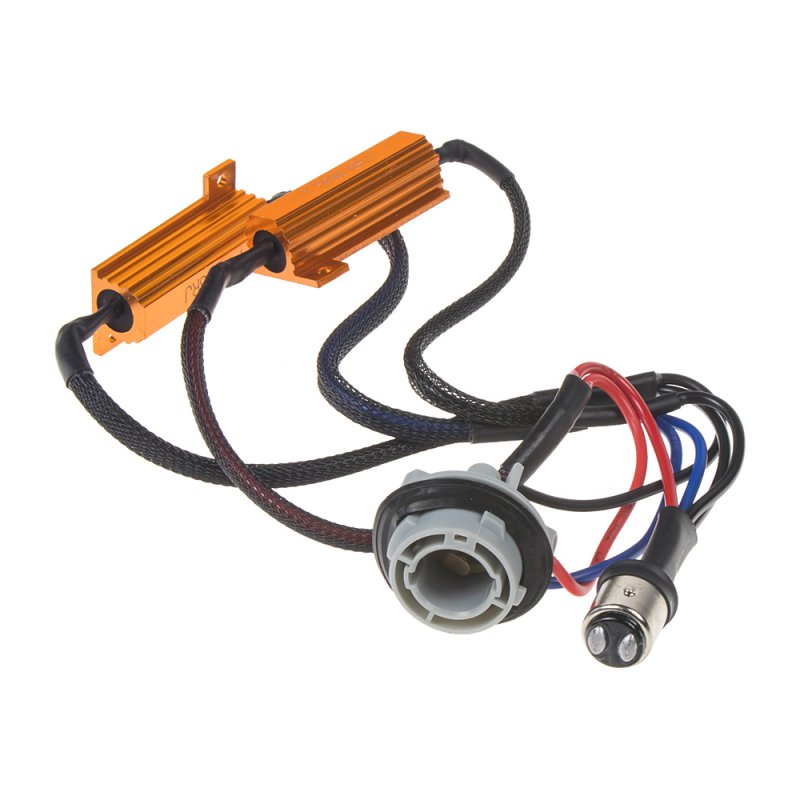 Rezistor pro žárovku BAY15D 12V/21W, 6 ohm, hliníkové pouzdro (ledr-21BAY15D)