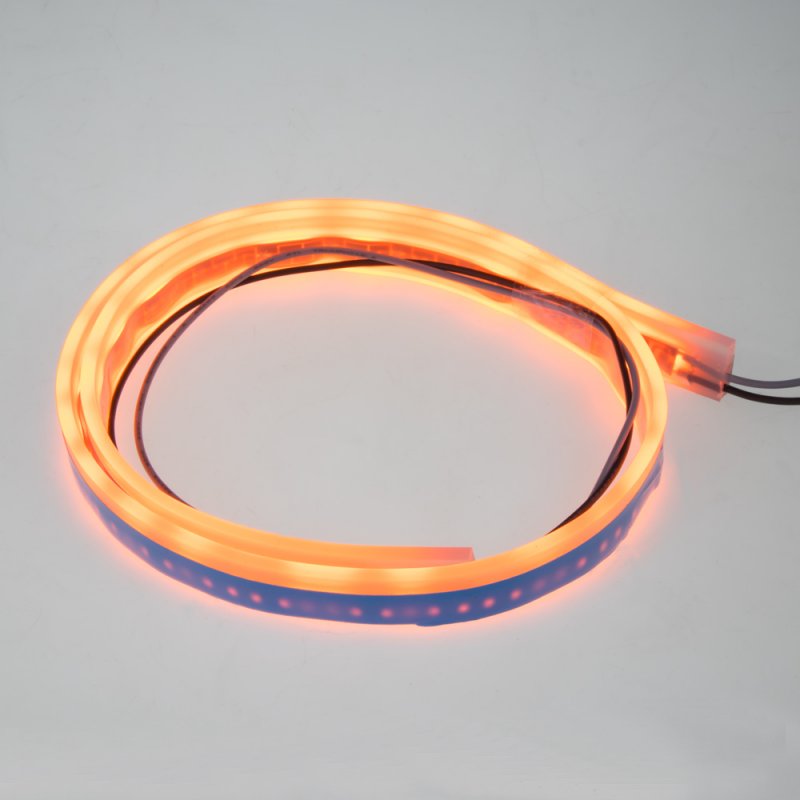 LED silikonový extra plochý pásek oranžový 12 V, 60 cm (LFT60slimora)