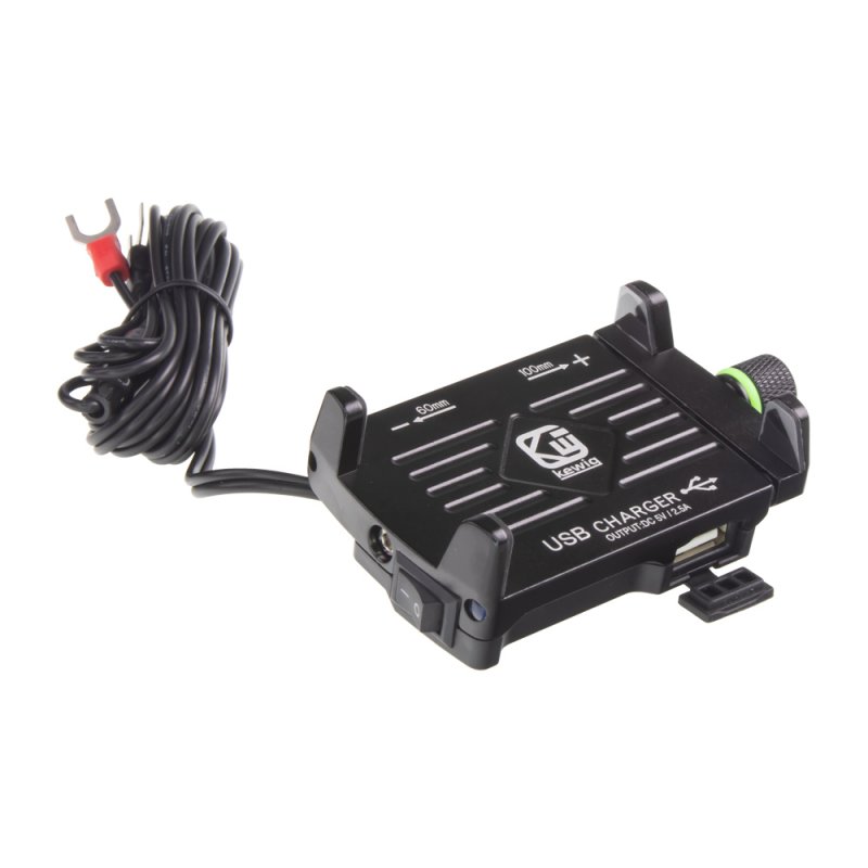 Univerzální držák pro telefony na kolo, motocykl s USB nabíječkou (r12usb)