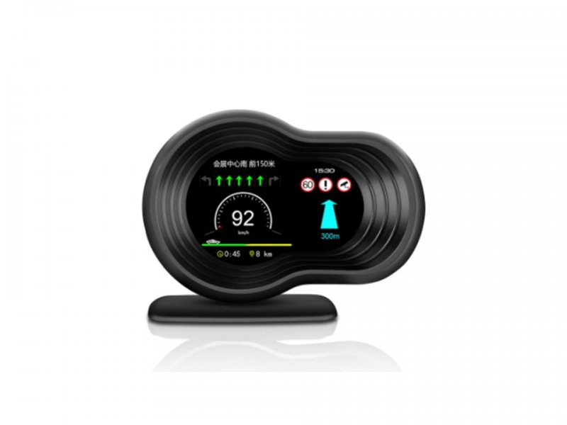 CARCLEVER Palubní DISPLEJ SPORT LCD, OBDII, FULL + GPS + navigační (se173nav)