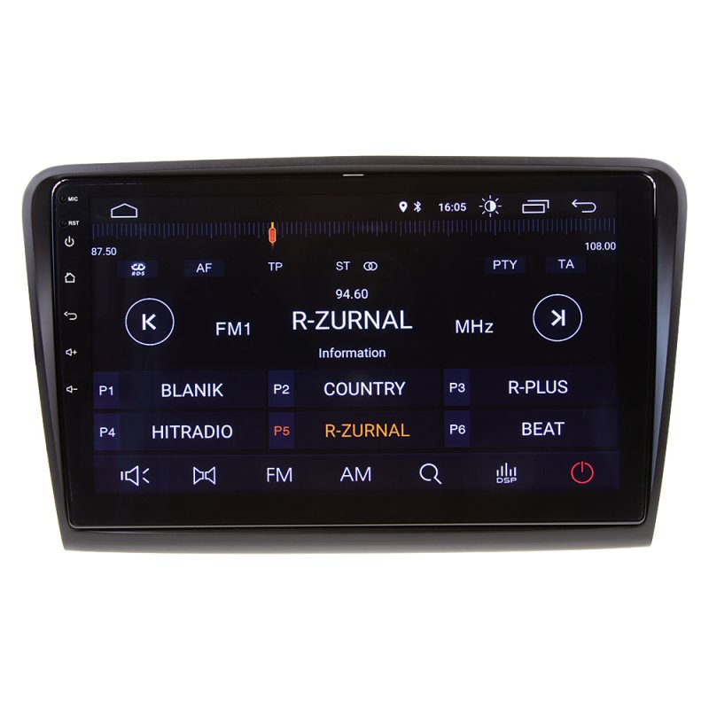 CARCLEVER Autorádio pro Škoda Superb 2008-2015 s 10,1 LCD, Android, WI-FI, GPS, Mirror link, Bluetooth, (80880A)