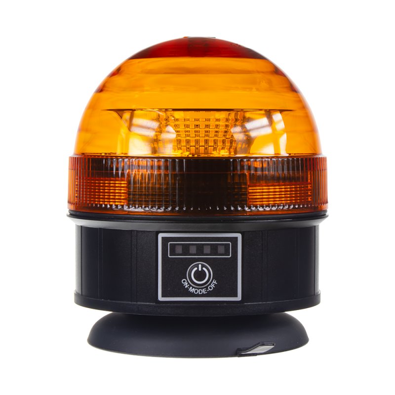 AKU LED maják, 30x1W oranžový, magnet (wlbat191)