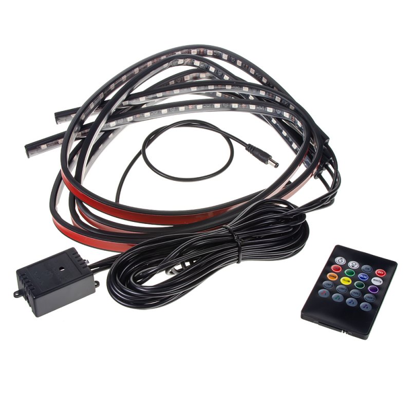 LED podsvětlení vnitřní/vnější RGB 12V, IR , 4 pásky (95RGB-SET12)