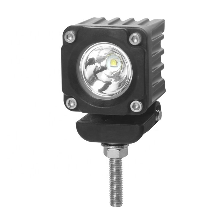 LED světlo mini čtvercové, 1x10W, 36x36mm, bodový paprsek, ECE R10 (wl-453S)