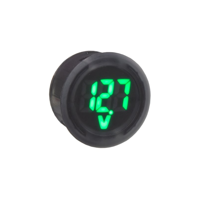 x Digitální voltmetr kulatý 5 - 100V, zelený (34593G)