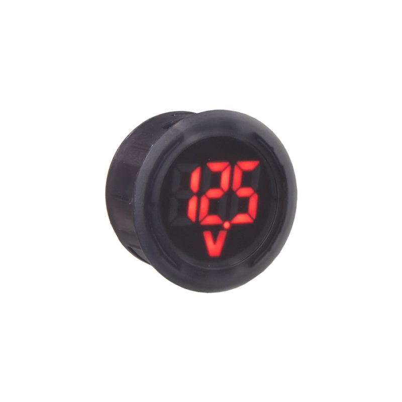 x Digitální voltmetr kulatý 5 - 100V, červený (34593R)
