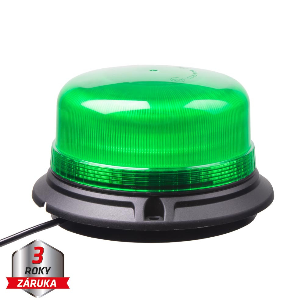 LED maják, 12-24V, 36xLED zelený, magnet, ECE R10 (wl812green)