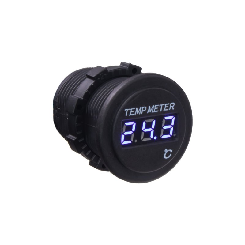 Digitální teploměr 12/24V modrý (34586B)