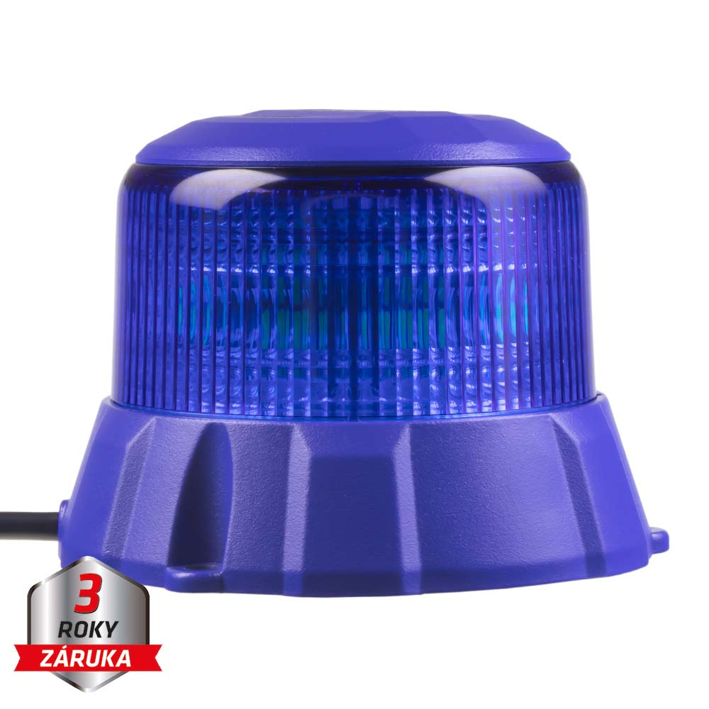 CARCLEVER Robustní modrý LED maják, modrý hliník, 48W, ECE R65 (wl404fixblu)