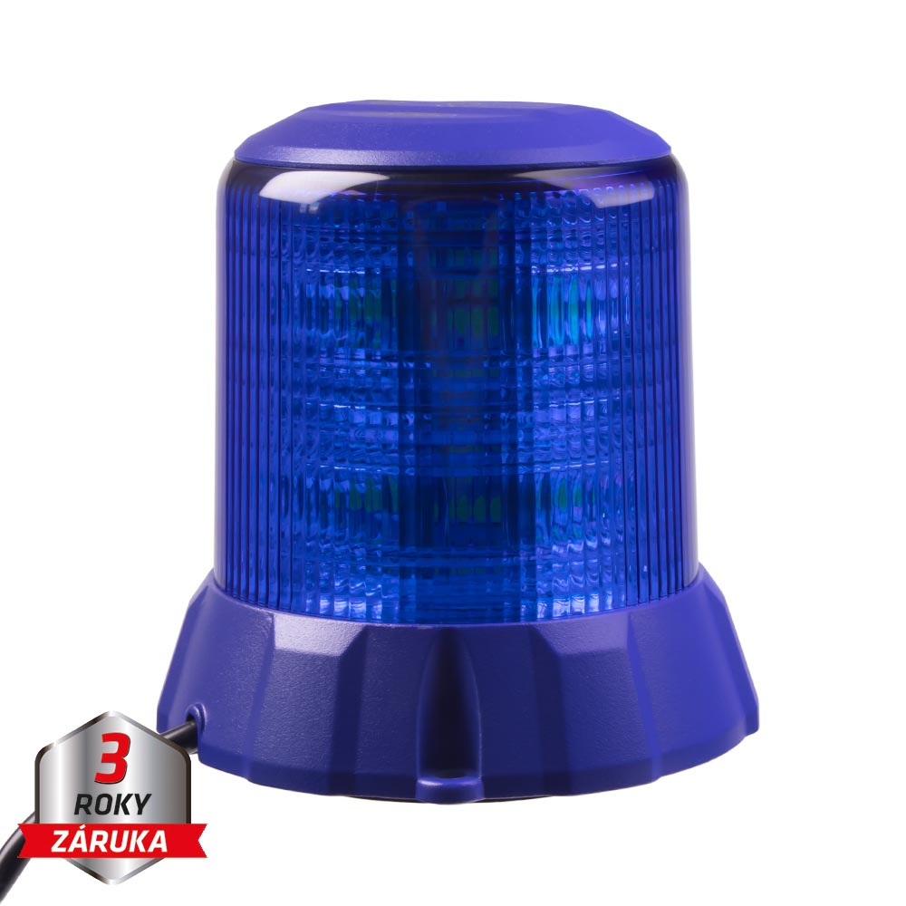 CARCLEVER Robustní modrý LED maják, modrý hliník, 96W, ECE R65 (wl406blu)