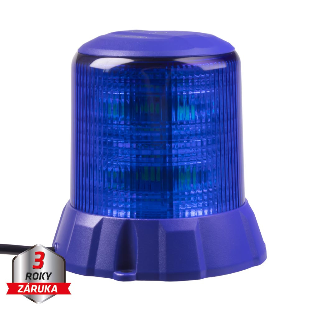 CARCLEVER Robustní modrý LED maják, modrý hliník, 96W, ECE R65 (wl406fixblu)