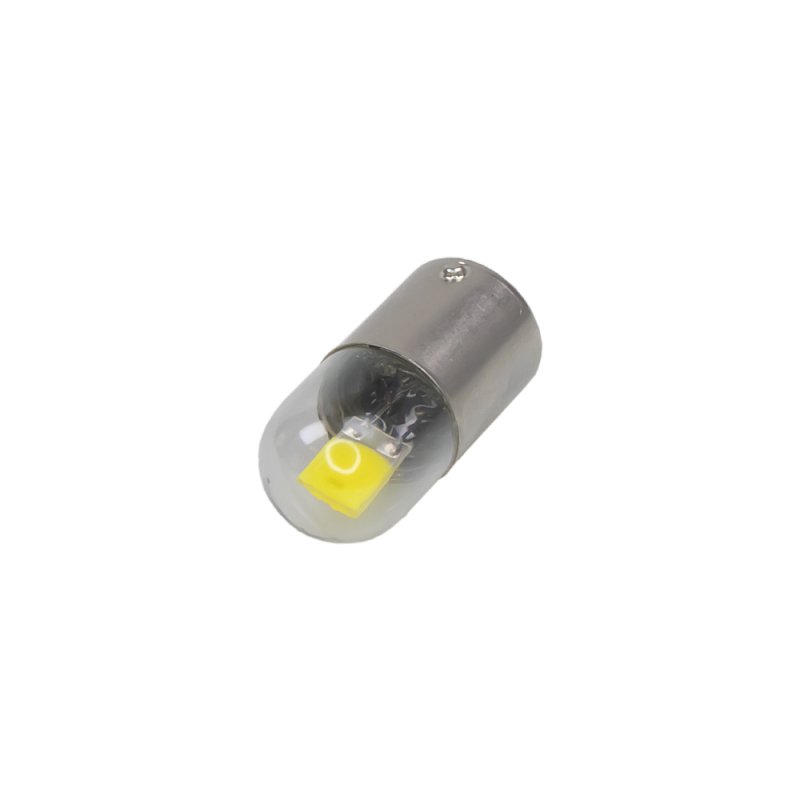 LED BAU15s bílá, 12V, 1LED/COB, celosklo (95125) 2 ks