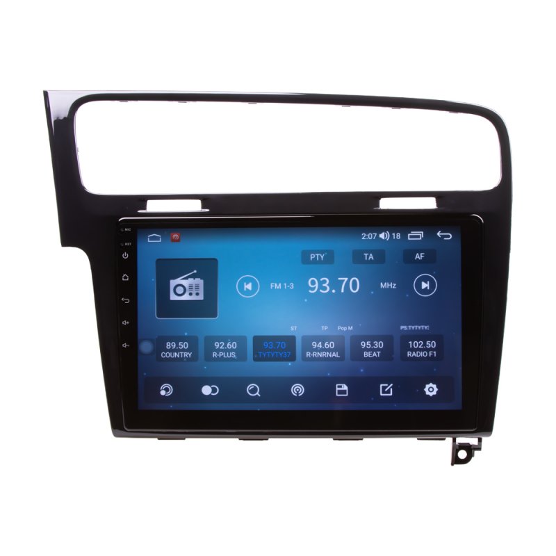 CARCLEVER Autorádio pro VW Golf 7 s 10,1 LCD, Android, WI-FI, GPS, Carplay, Bluetooth, 2x USB, 4G (80813Abl4)