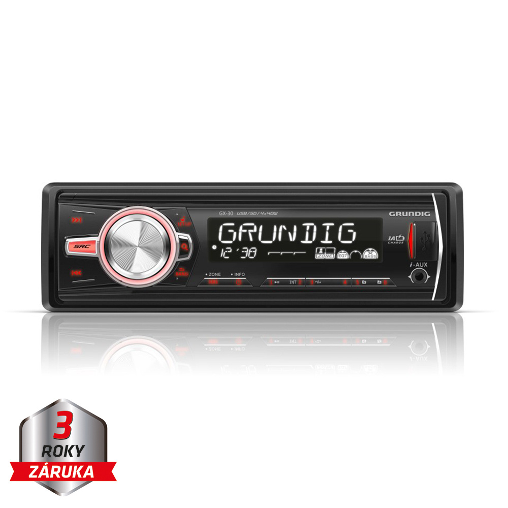 GRUNDIG autorádio bez mechaniky / USB / SD / AUX / odním.panel (GX-30)