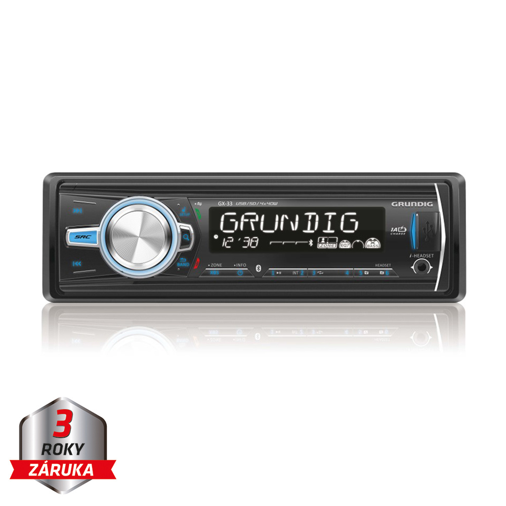 GRUNDIG autorádio bez mechaniky / Bluetooth / USB / SD / AUX / odním.panel (GX-33)