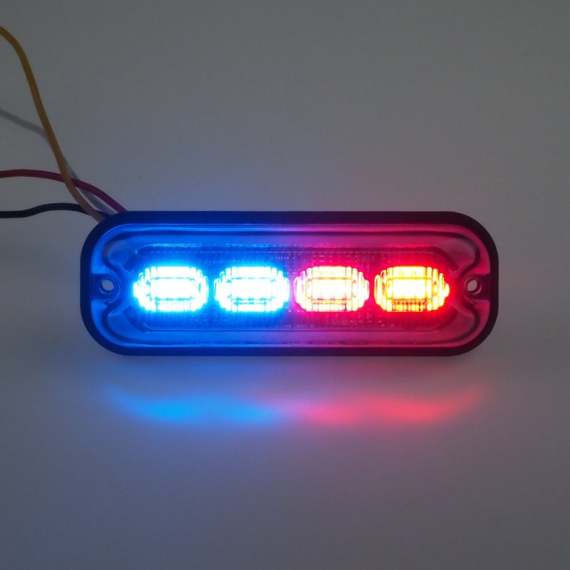 PREDATOR 4x4W LED, 12-24V, červeno-modrý, ECE R10 (br004RB)