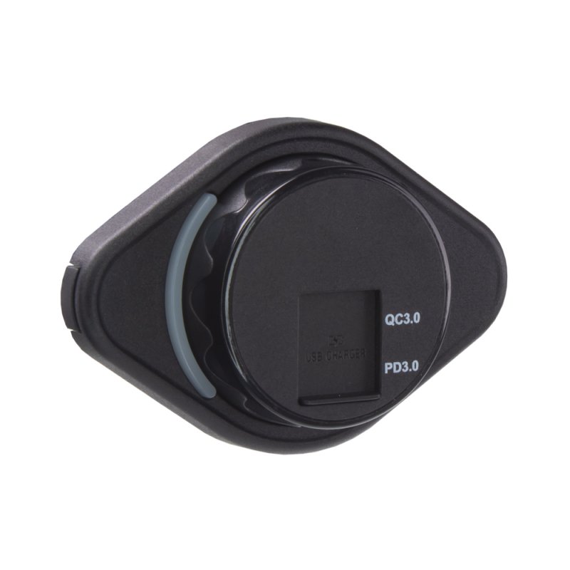 USB QC3.0 + USB-C zásuvka 12/24V, montáž na povrch (34660D.2)