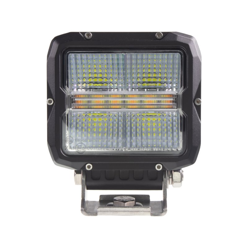 LED světlo obdélníkové bílé/oranžové/poziční, 60W, 105x117mm, ECE R65 (wl-463wo)