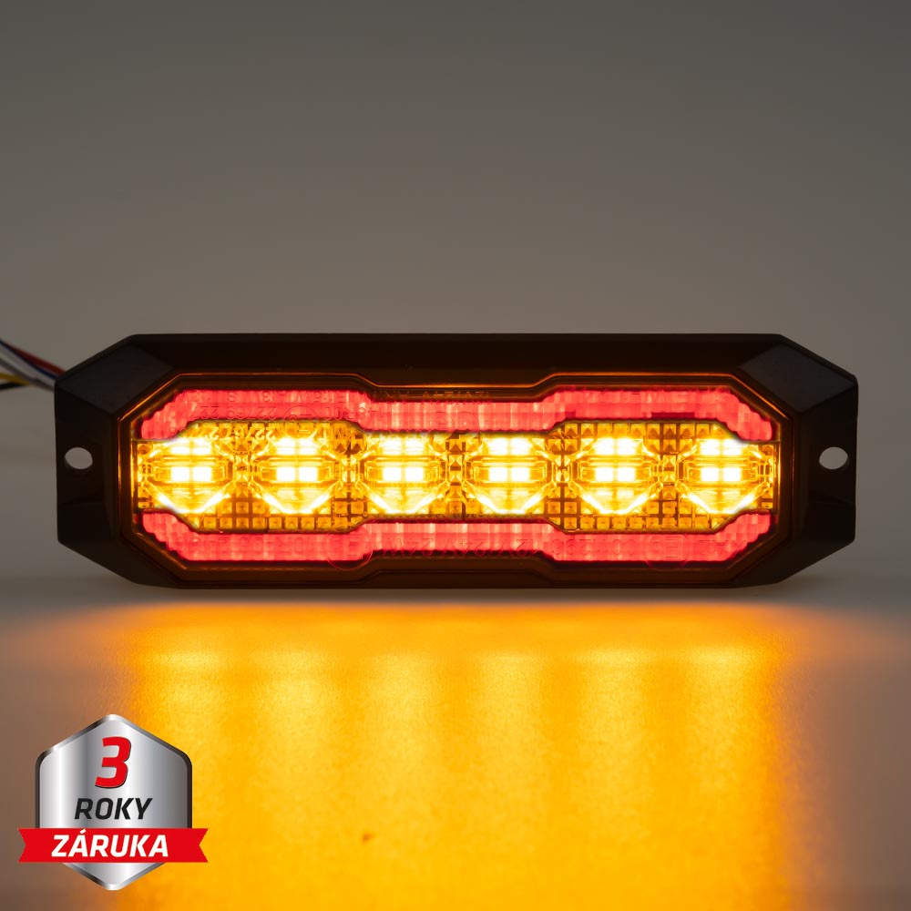 PROFI výstražné/zadní LED světlo, oranžové + červené, 12-24V, ECE R65 (CH-012AR)