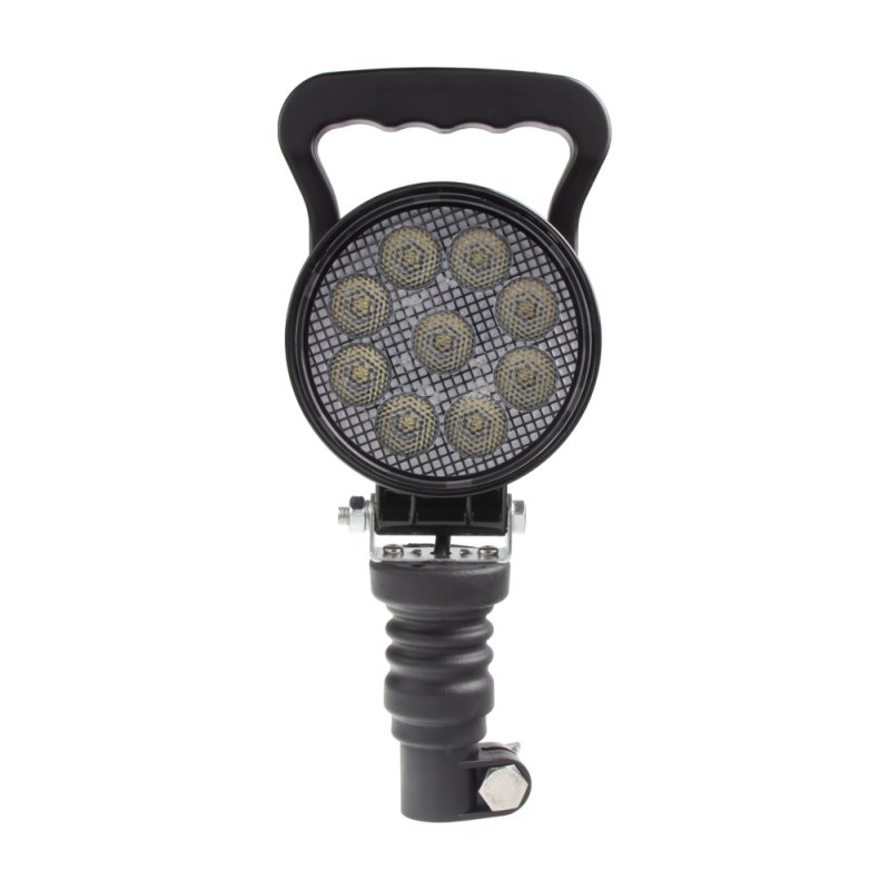 LED světlo kulaté, bílé 9x3W, ø114mm, na hrot, ECE R10 (wl-728wh)