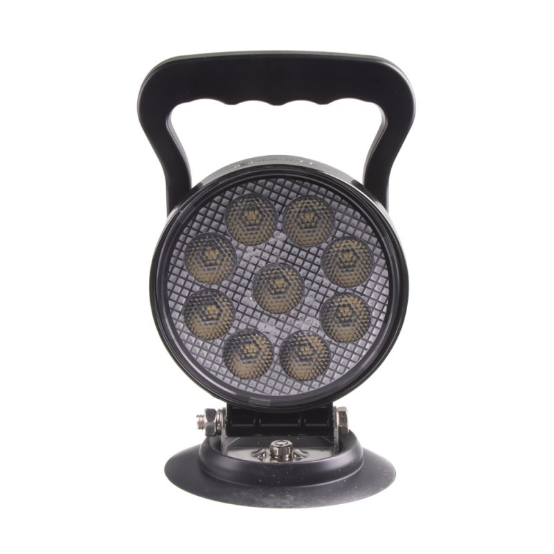 LED světlo kulaté, bílé, 9x3W, ø114mm, magnet, ECE R10 (wl-728wm)