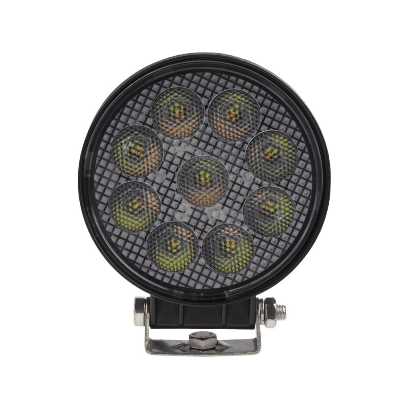 LED světlo kulaté, bílé/oranžové, 9x3W/9x1W, ø114mm, ECE R10 (wl-728wo)