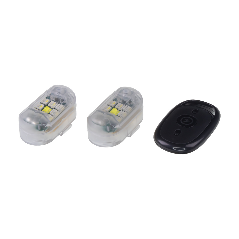 2x AKU LED výstražné světlo na motocykl (wl-m02)