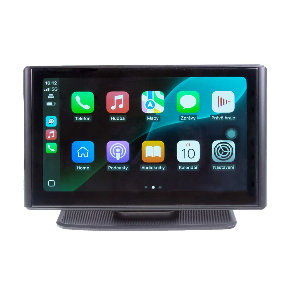 CARCLEVER Monitor 7 s Apple CarPlay, Android auto, Bluetooth, micro SD, kamerový vstup, magnetický držák (ds-704caMG) NOVINKA