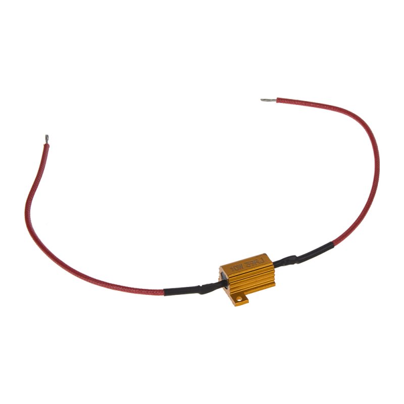 Rezistor pro žárovku 12V/5W, 40 ohm, hliníkové pouzdro (ledr-5w)