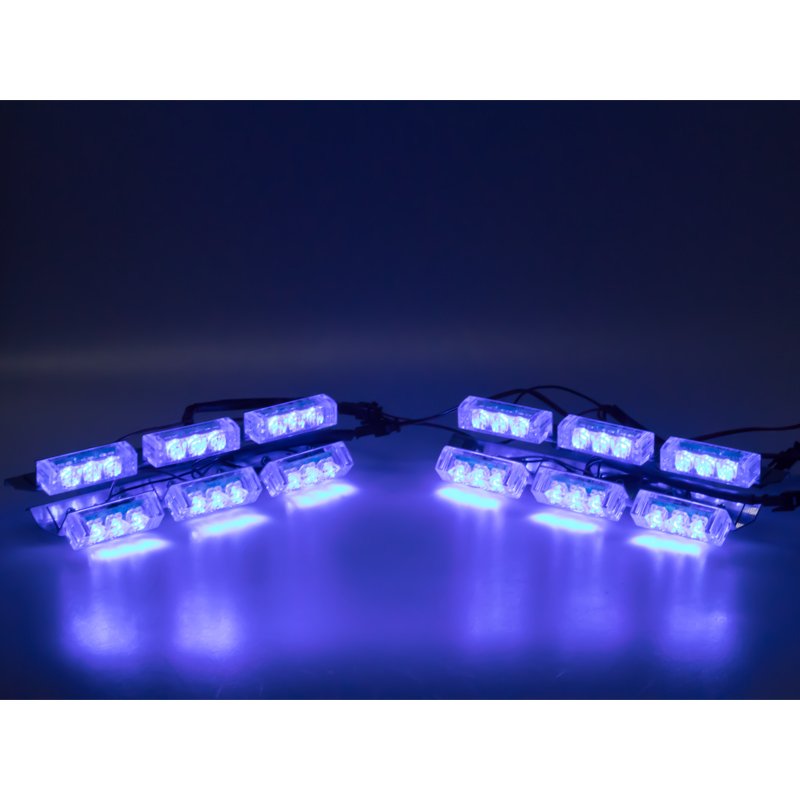 PREDATOR LED do mřížky, 12V, modrý (kf746-4blue)