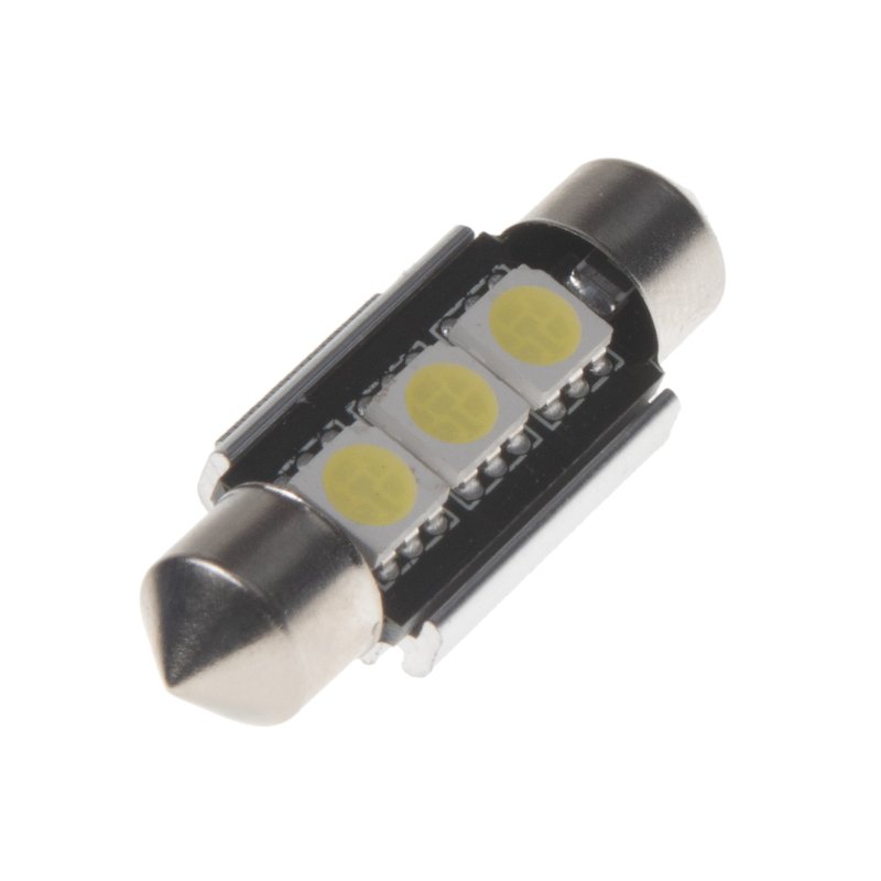 LED sufit (36mm) bílá, 12V, 3LED/3SMD s chladičem (9523002cb) 2 ks