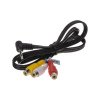 RCA audio/video kabel, 0,8m s prodlouenm Jack 3,5mm konektorem (80344)