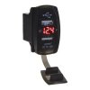 2x USB zásuvka Rocker s voltmetrem, červená (34566R)