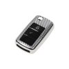 TPU obal pro klíč Škoda, VW, Seat, carbon silver (484VW105CS)