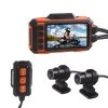 CARCLEVER Motocyklov DUAL FULL HD kamera, 3 LCD, IP67 s GPS (dvrb07m)