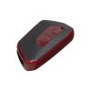 TPU obal pre kľúč Škoda, VW, Seat, červený-koža (484VW127LR)