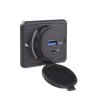 USB QC3.0 + USB-C zásuvka 12/24V, montáž na povrch (34661.6)