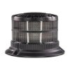 LED maják, 12-24V, 16xLED oranžový, pevná montáž, smoke, ECE R65 (wl829SMfix)