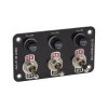 Panel s 3x spínači + 3x pojistky, 12/24V (47179)