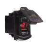 USB nabíjačka QC3.0 + USB-C+voltmeter Rocker 12/24V, 48W (34722R)