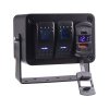 Panel s 2x spínačmi Rocker, voltmeter + USB/USB-C zásuvka, 12/24V (47173)